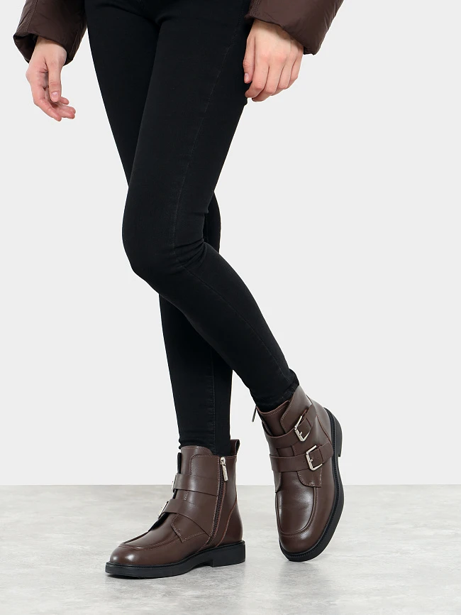 Ботинки женские зимние, цвет коричневый, натуральная кожа 7210319M-2 | 7