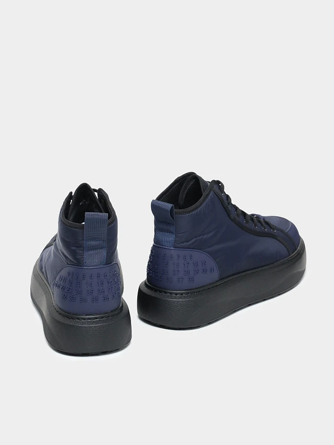 Кеды мужские зимние, цвет синий, текстиль M03051M | 3