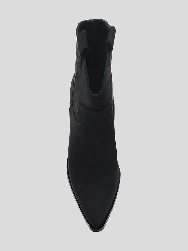 Полусапоги женские демисезонные, цвет черный, искусственный велюр 1847441 | 6