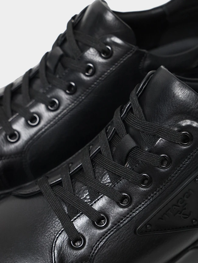 Кеды мужские демисезонные, цвет черный, натуральная кожа M1781529 | 6