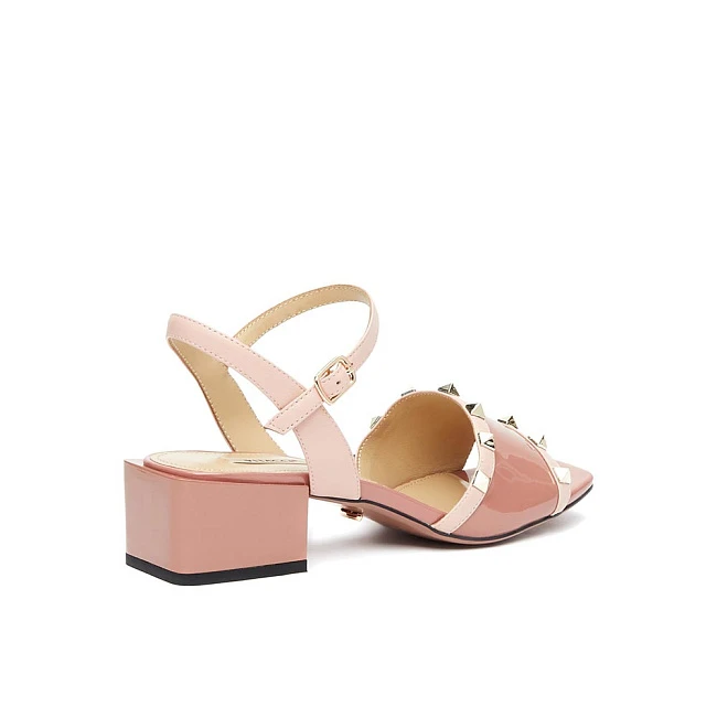 Босоножки 185112 женские цвет розовый, натуральный лак 185112          | 3