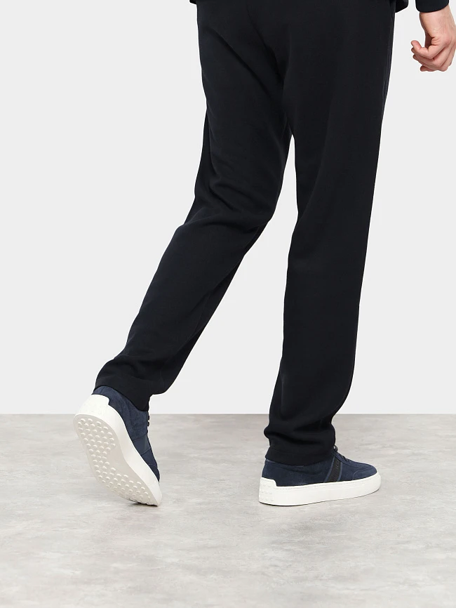 Кеды мужские демисезонные, цвет синий, натуральная кожа/натуральный спилок M253697-1 | 8