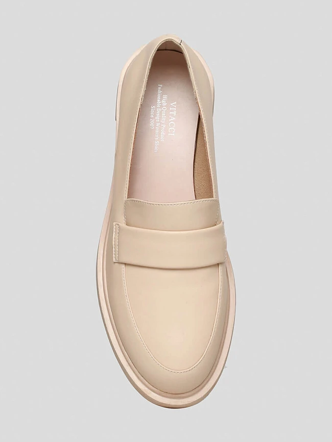 Лоферы 1398236 женские цвет бежевый, натуральная кожа и полимерные материалы 1398236         | 4