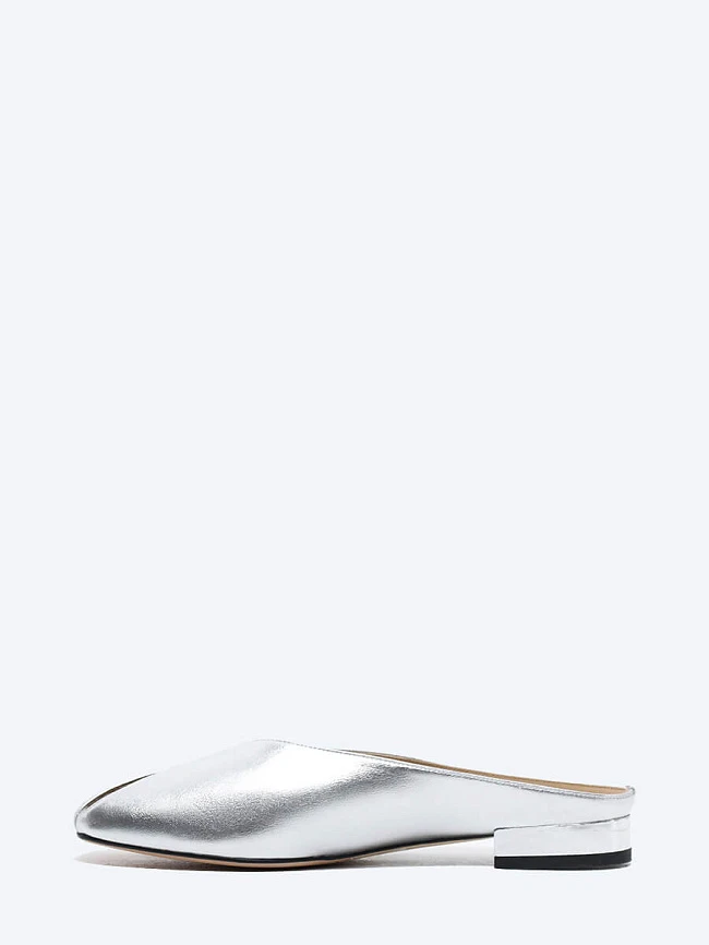Мюли женские летние, цвет серебряный, натуральная кожа и полимерные материалы 1848589P | 3