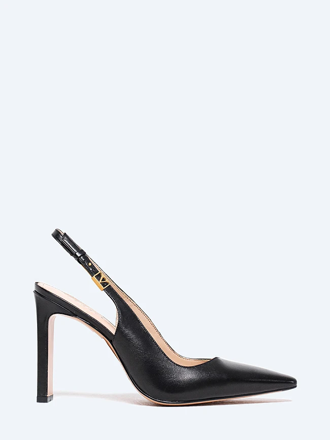 Туфли женские летние, цвет черный, натуральная кожа 496815 | 2