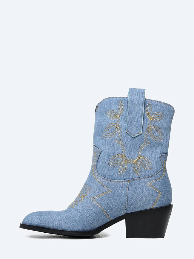 Полусапоги женские демисезонные, цвет синий, текстиль 1848492 | 3