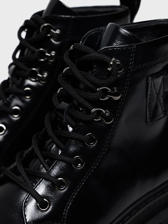 Ботинки женские зимние, цвет черный, натуральная масляная кожа 1013344M | 5