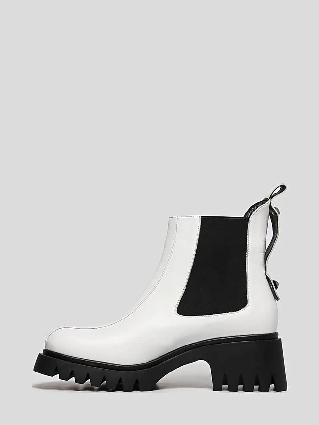 Полусапоги 1221040 женские цвет белый, натуральная кожа 1221040         | 3