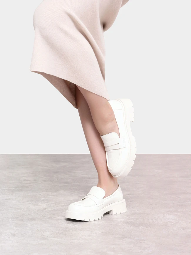 Лоферы женские всесезонные, цвет белый, искусственная кожа 1397711 | 14