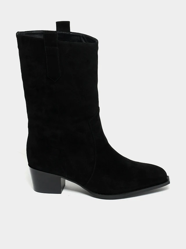 Сапоги женские зимние, цвет черный, натуральный спилок 642300M | 1