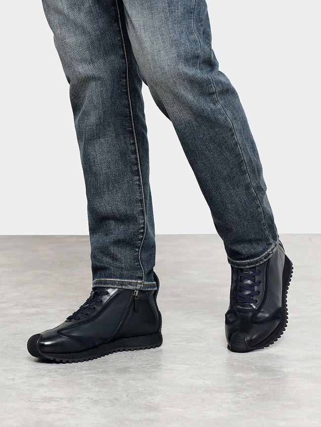 Ботинки мужские демисезонные, цвет синий, натуральная кожа/натуральный спилок M1782594 | 7