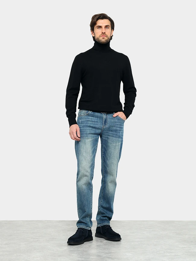 Ботинки мужские демисезонные, цвет синий, натуральный спилок M801238 | 11