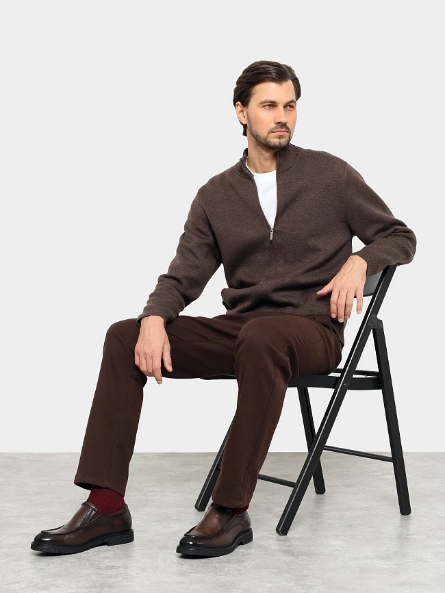 Туфли мужские всесезонные, цвет коричневый, натуральная кожа M1782536 | 11