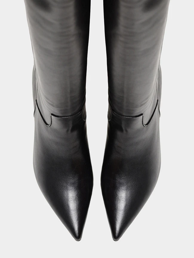 Сапоги женские демисезонные, цвет черный, натуральная кожа 1397068P3-2 | 5