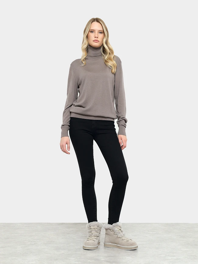 Ботинки женские зимние, цвет серый, натуральный спилок 7210438M | 10