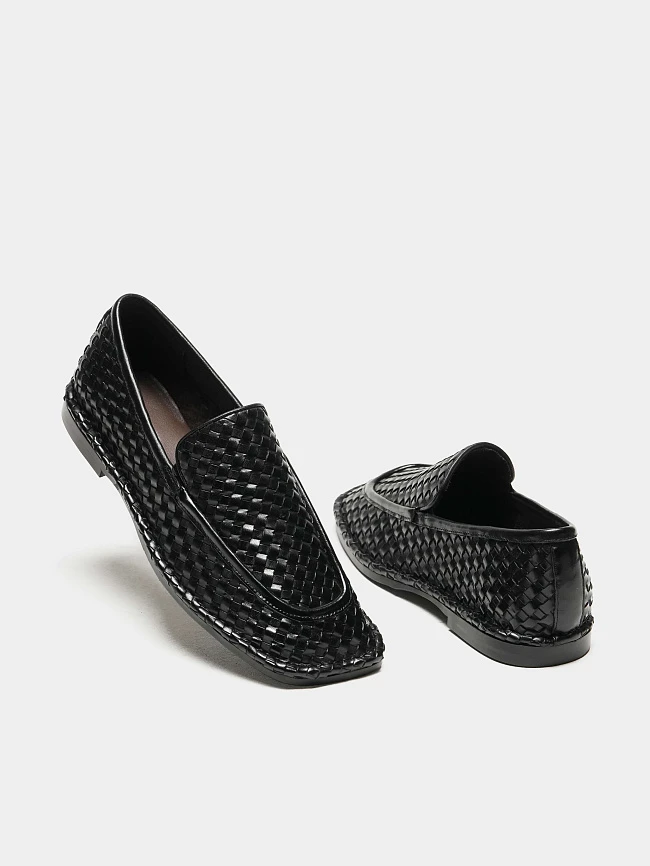 Лоферы женские всесезонные, цвет черный, натуральная кожа 1821783 | 2