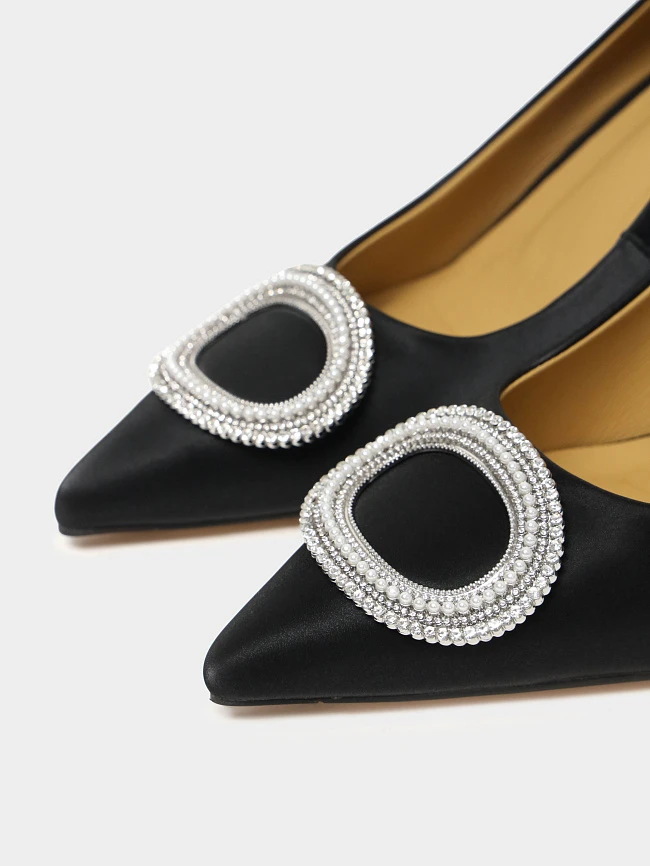 Туфли женские всесезонные, цвет черный, натуральная кожа 23VC007 | 7