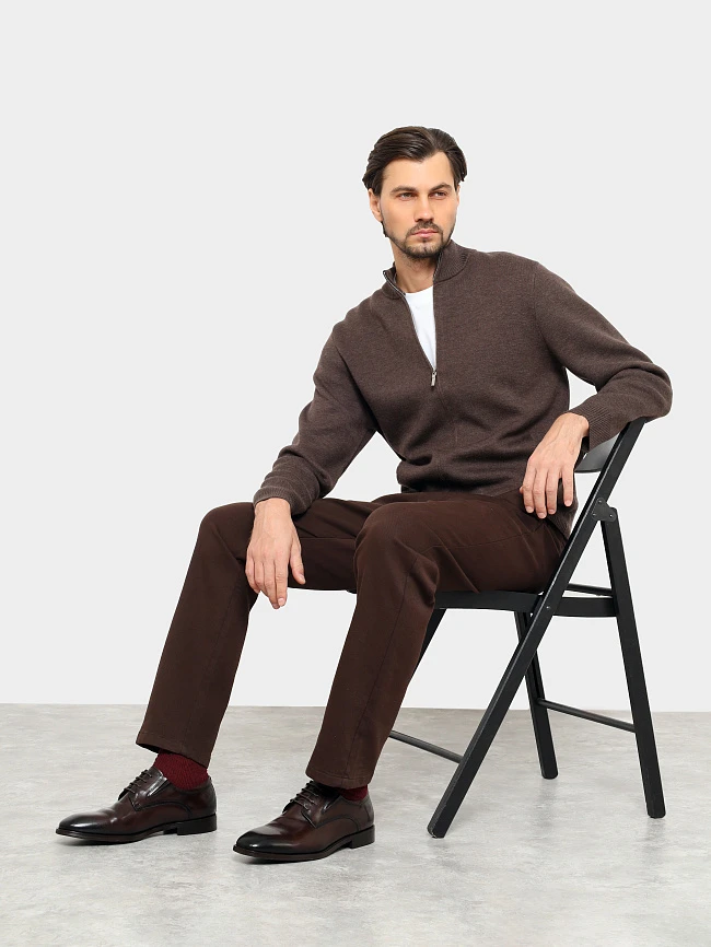 Полуботинки мужские всесезонные, цвет коричневый, натуральная кожа M1022941 | 11