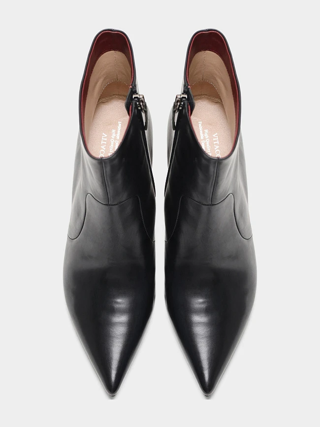 Ботильоны женские демисезонные, цвет черный, натуральная кожа 497062 | 5