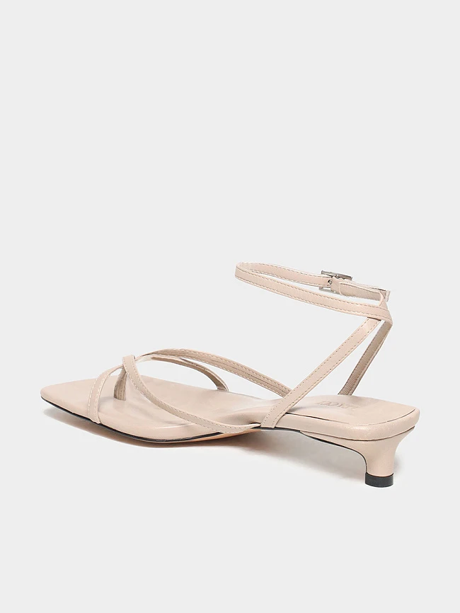 Босоножки женские летние, цвет бежевый, натуральная кожа 1731386 | 3