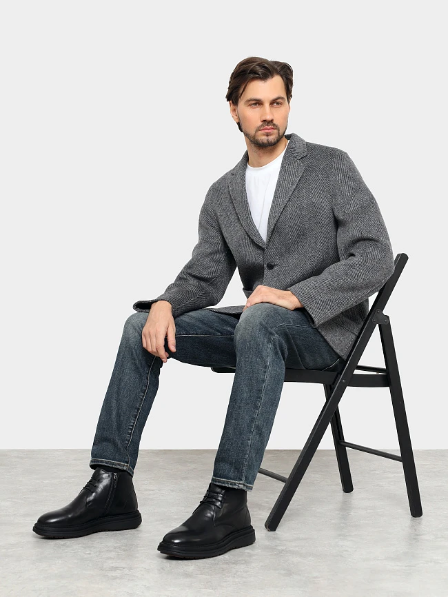 Ботинки мужские зимние, цвет черный, натуральная кожа M1023019M | 11