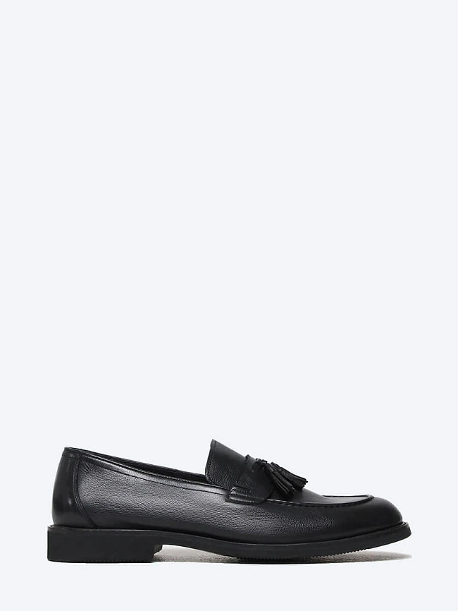 Лоферы мужские всесезонные, цвет черный, натуральная кожа M1782374 | 2