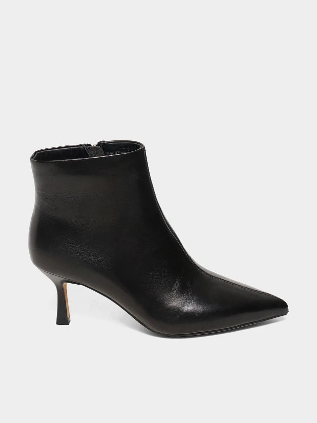 Ботильоны женские всесезонные, цвет черный, натуральная кожа 17VC420 | 1