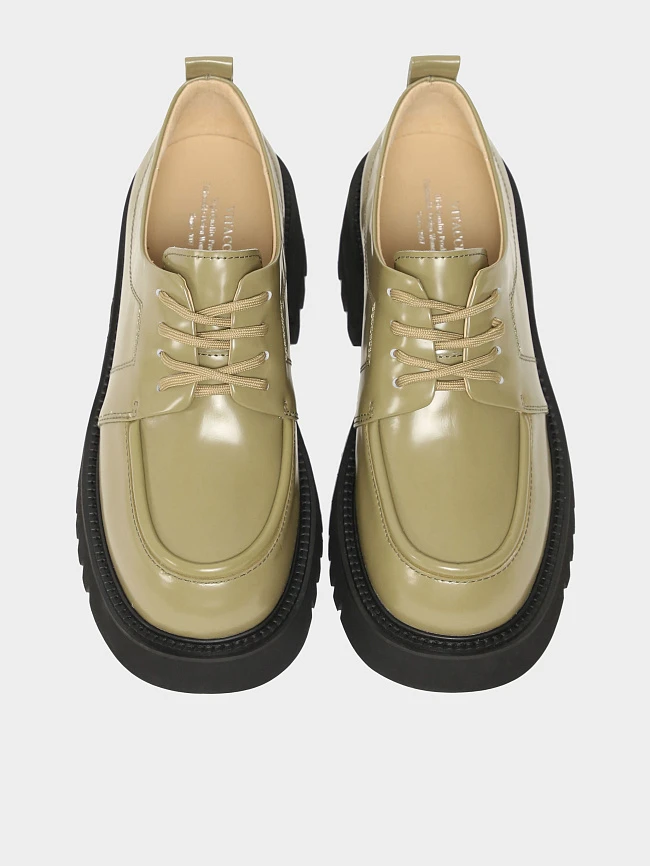 Полуботинки женские всесезонные, цвет хаки, натуральная кожа 1820163 | 5