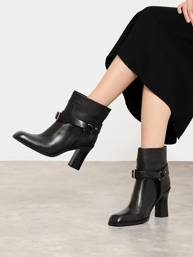 Ботильоны женские всесезонные, цвет черный, натуральная кожа 1494540 | 7