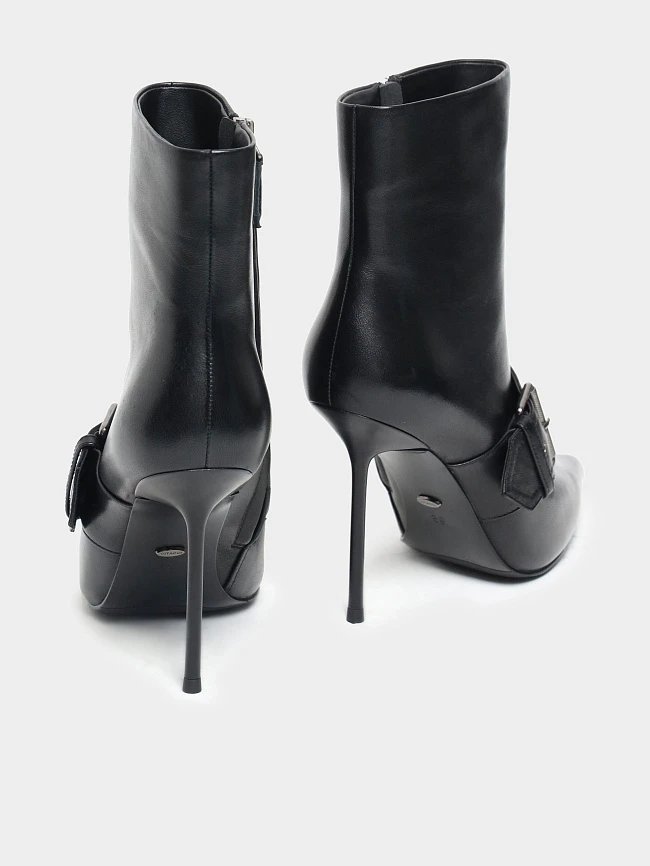 Полусапоги женские демисезонные, цвет черный, натуральная кожа 1493728 | 4