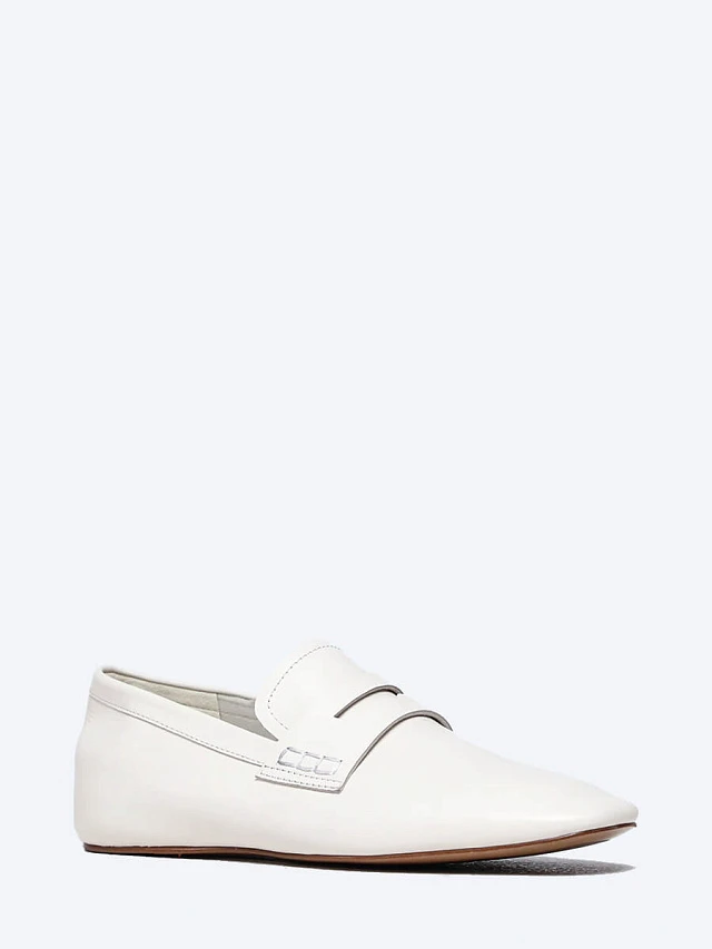 Лоферы женские всесезонные, цвет молочный, натуральная кожа 1821475 | 1