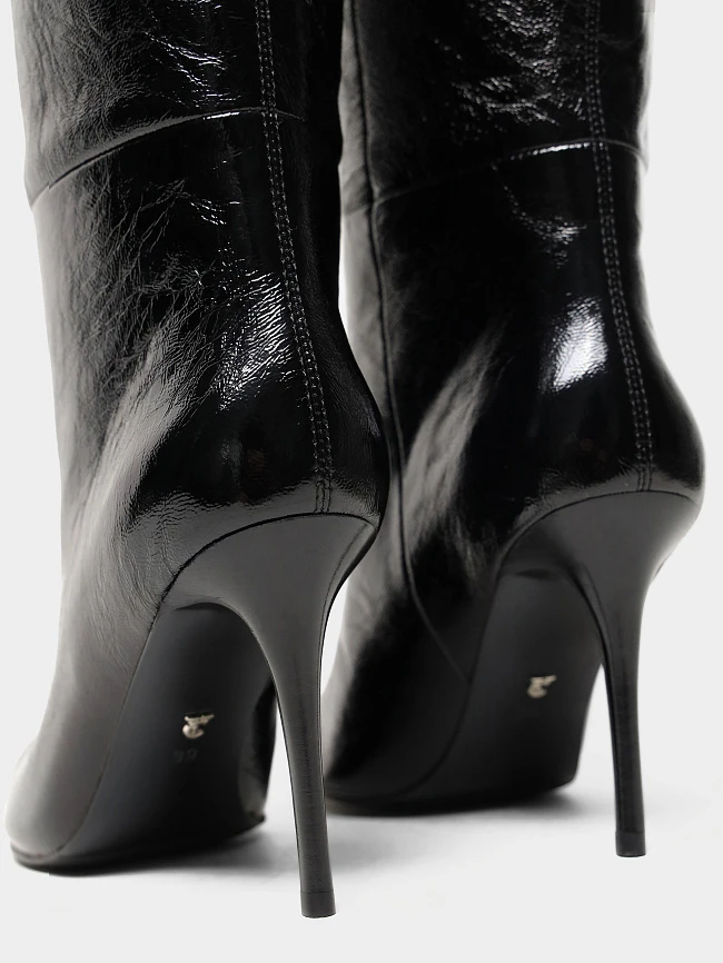 Ботфорты женские демисезонные, цвет черный, натуральный наплак 1494675 | 6