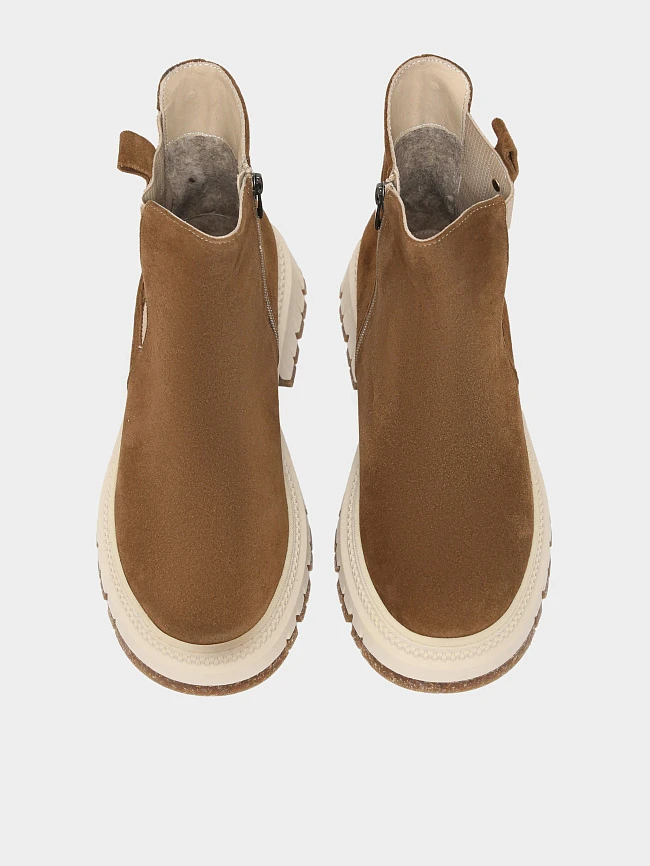 Ботинки женские демисезонные, цвет коричневый, натуральный спилок 887056 | 5