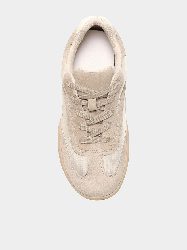 Кеды женские летние, цвет бежевый, натуральный велюр/текстиль 3630430 | 4