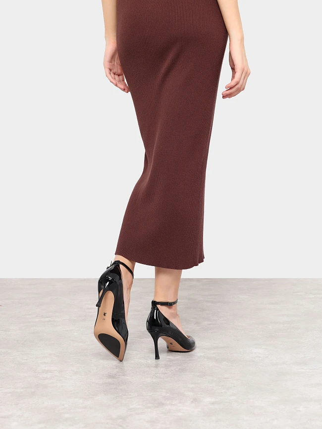 Туфли женские всесезонные, цвет черный, натуральная лаковая кожа 496620 | 8