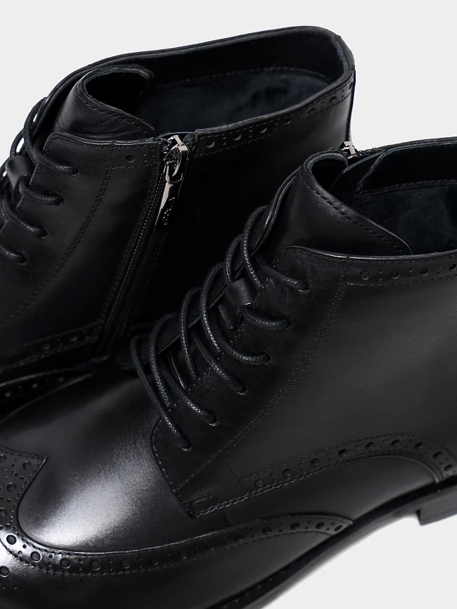 Ботинки мужские демисезонные, цвет черный, натуральная кожа M1782516 | 6