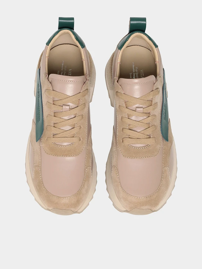 Кроссовки женские демисезонные, цвет бежевый, натуральная кожа/натуральный спилок 1013398 | 5