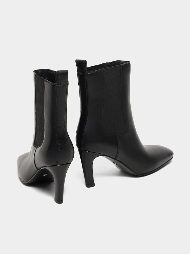 Сапоги женские демисезонные, цвет черный, натуральная кожа 1731100 | 9