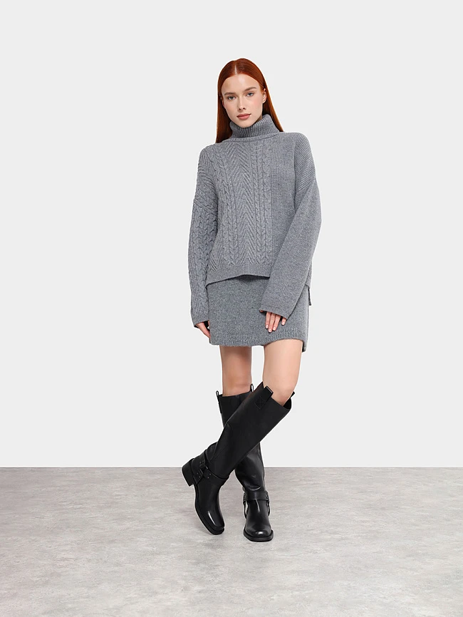 Сапоги женские зимние, цвет черный, натуральная кожа 1821129M | 11