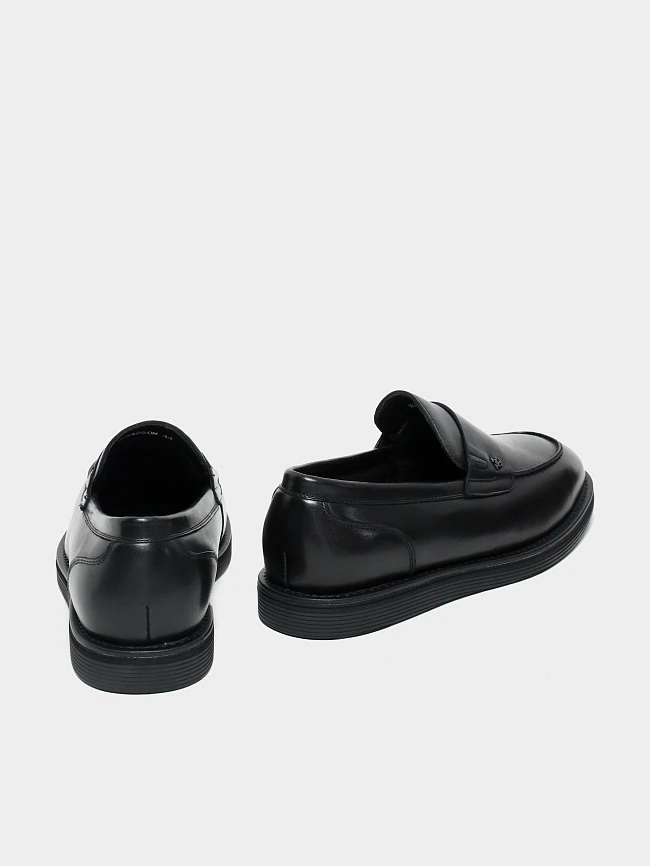 Лоферы мужские зимние, цвет черный, натуральная кожа M254250M | 4