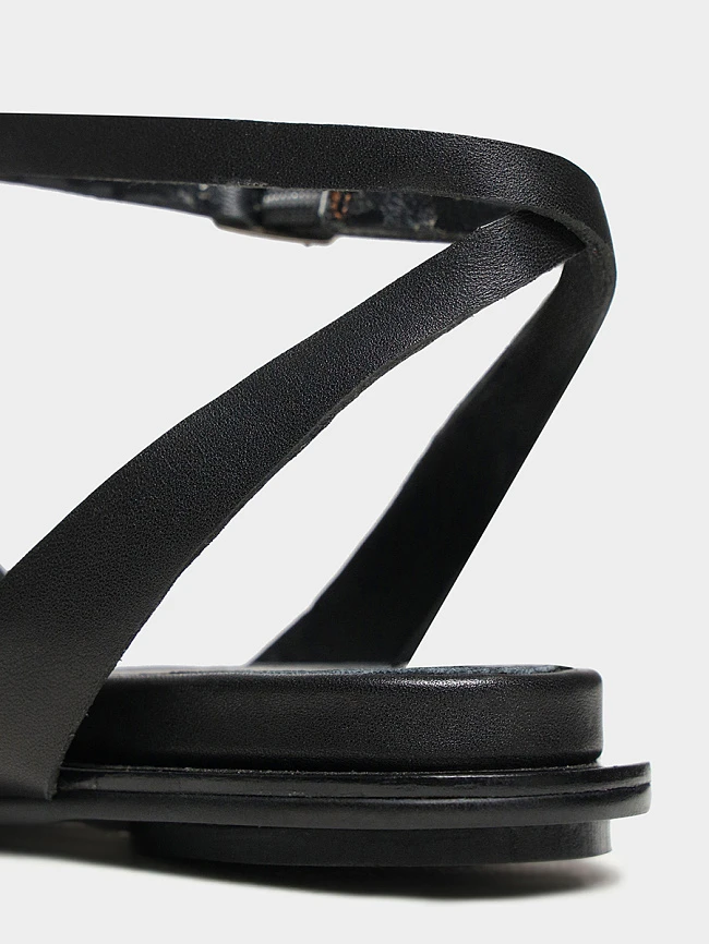 Сандалии женские летние, цвет черный, натуральная кожа 7210500 | 5