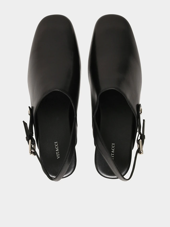 Туфли женские летние, цвет черный, натуральный велюр 1821477 | 5