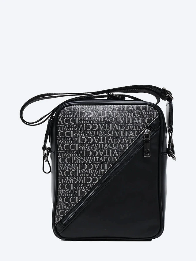 Сумка мужская всесезонные, цвет черный, искусственная кожа HJ0110-01 | 1