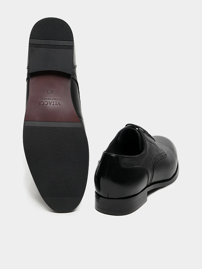 Полуботинки мужские всесезонные, цвет черный, натуральная кожа M262229 | 3