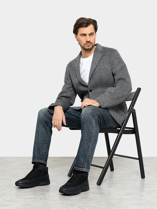 Ботинки мужские зимние, цвет черный, натуральная кожа/натуральный спилок M1782078M | 10