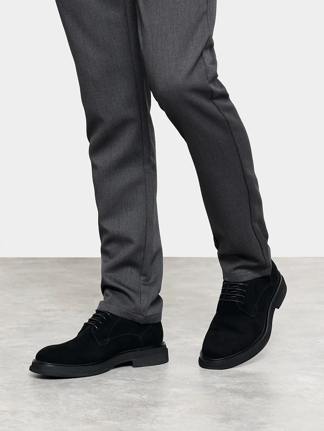 Полуботинки мужские всесезонные, цвет черный, натуральный велюр M1022904 | 7