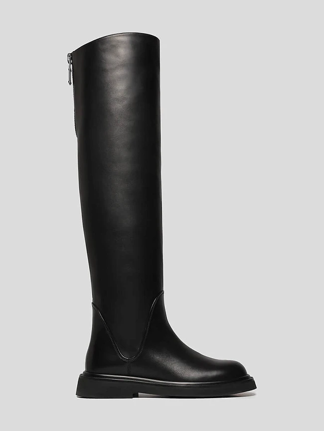 Ботфорты 1411149M женские цвет черный, натуральная кожа 1411149M        | 2