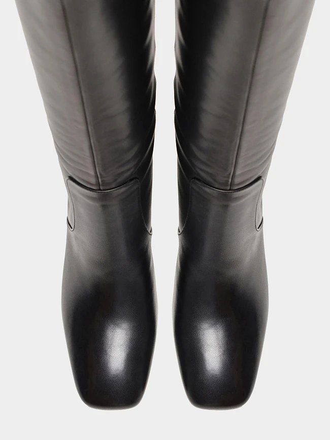 Сапоги женские демисезонные, цвет черный, натуральная кожа 1731139 | 5