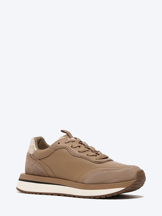 Кроссовки женские демисезонные, цвет мокко, натуральный спилок/натуральная кожа 5270044 | 1