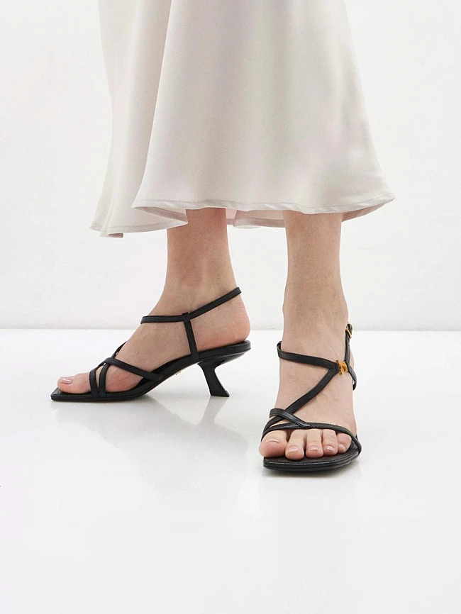 Босоножки женские летние, цвет черный, натуральная кожа 1494317 | 6